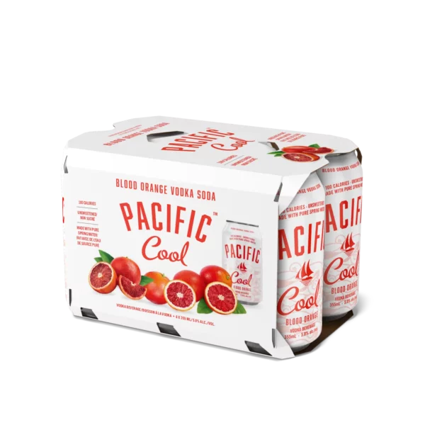 Pacific Cool Blood Orange Vodka Soda 6 Pack Cans
