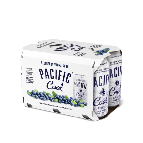 Pacific Cool Blueberry Vodka Soda 6 Pack Cans
