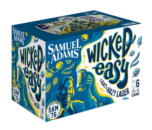 Samuel Adams Wicked Easy Refreshing Hazy Lager 6 Pack Cans 