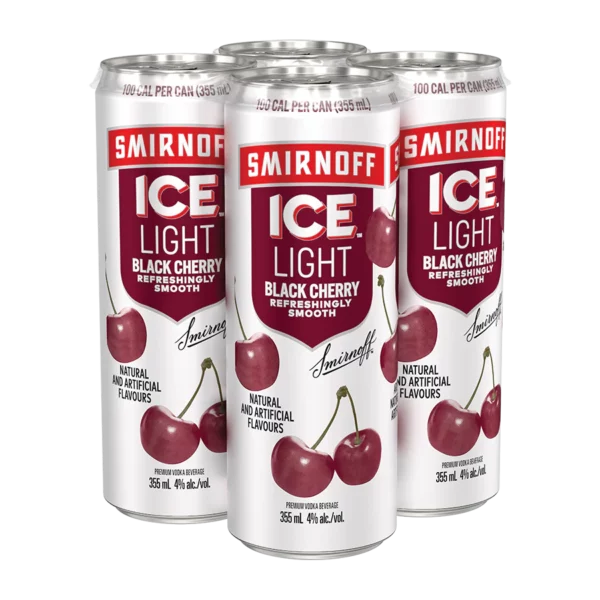Smirnoff Ice Light Black Cherry & Soda 4 Pack Cans