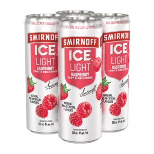 Smirnoff Ice Light Raspberry & Soda 4 Pack Cans