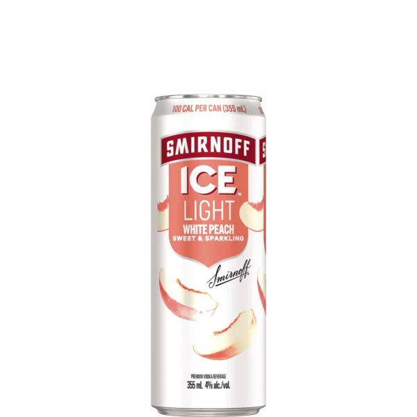 Smirnoff Ice Light White Peach 4 Pack Cans