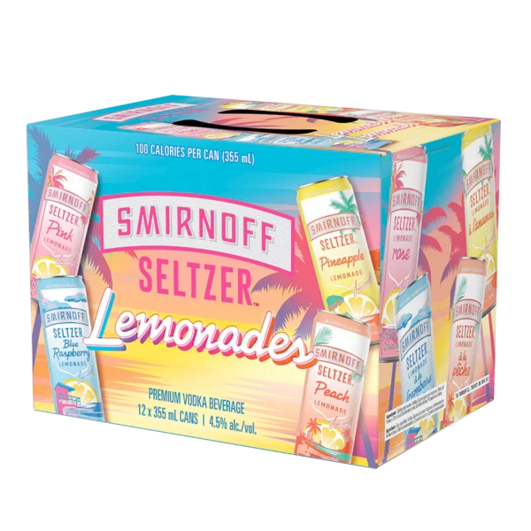 Smirnoff Seltzer Lemonade Variety 12 Pack Cans