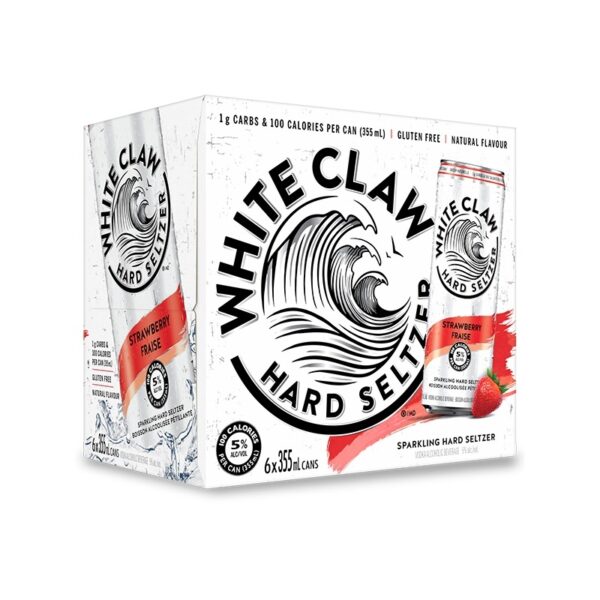 White Claw Strawberry 6 Pack Cans