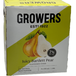 Growers Juicy Bartlett Pear Cider 6 Pack Bottles